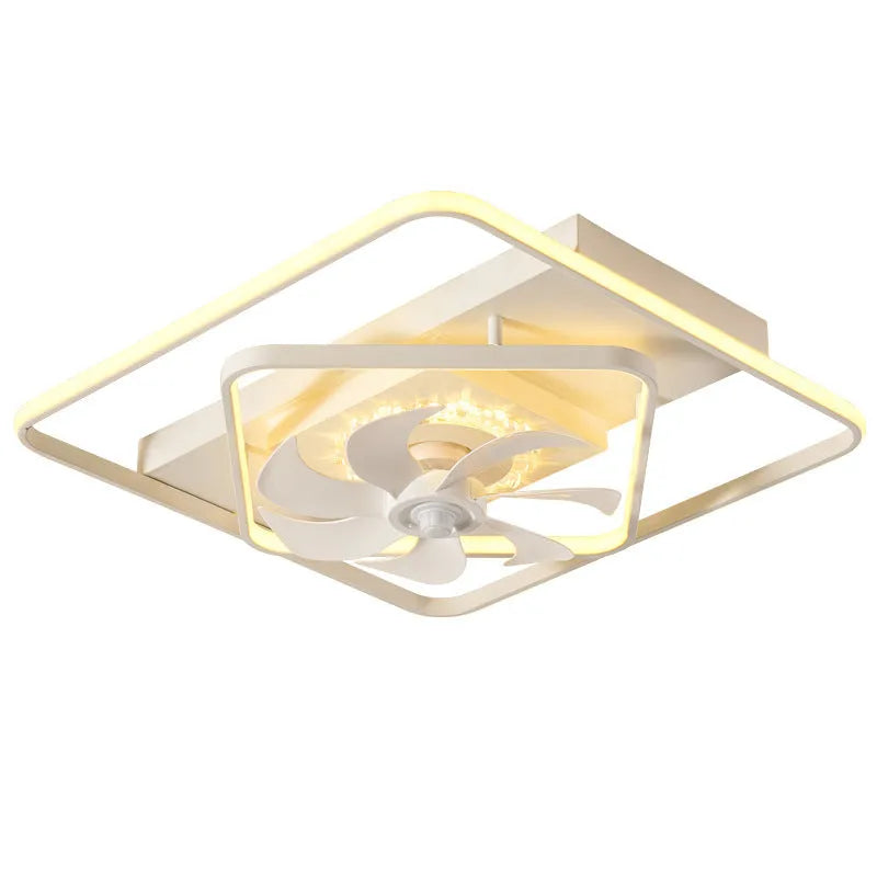 Modern thin suction ceiling fan lamp with light fitting and 1100mm plastic blades