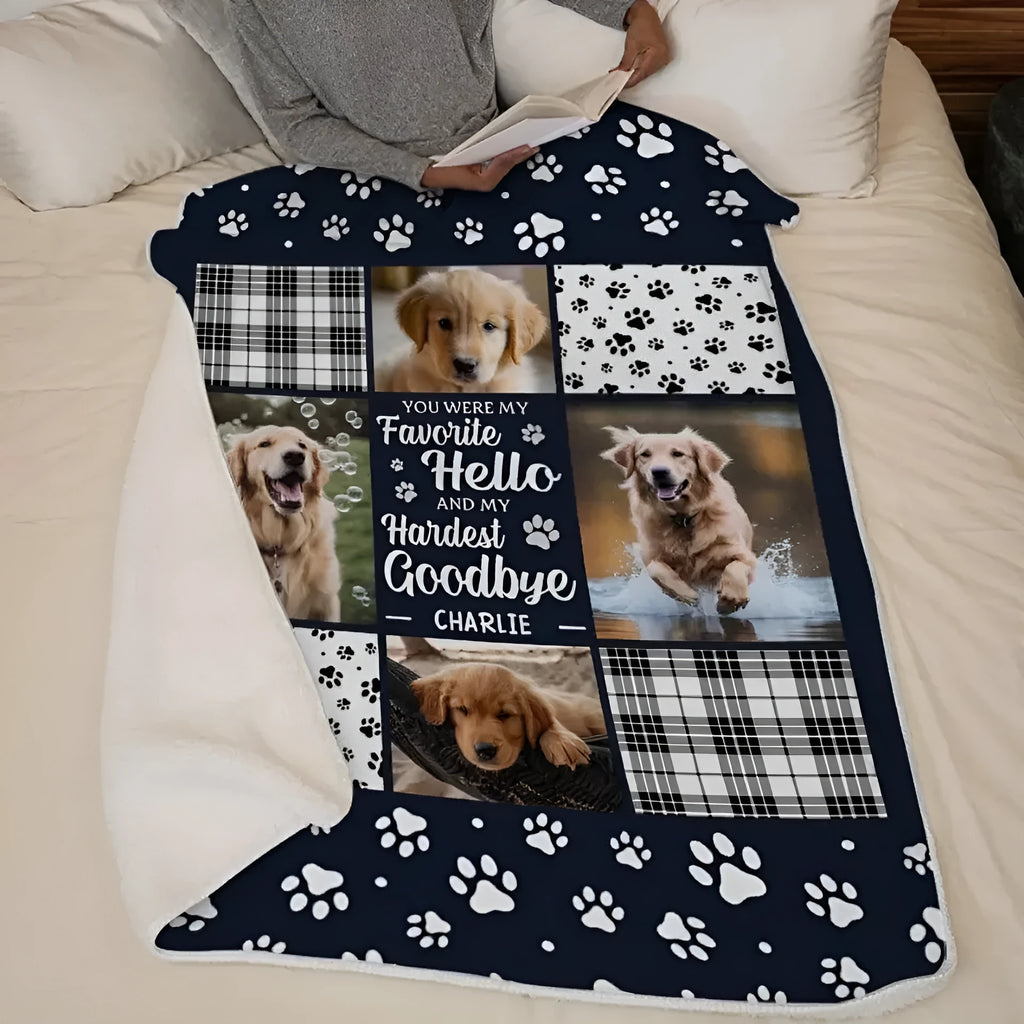White super soft flannel dog blanket laid flat, showing its texture and size options.