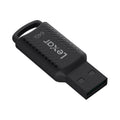 Black plastic mini USB 3.0 flash drive with encryption, 47.8 x 18.4 x 8 mm