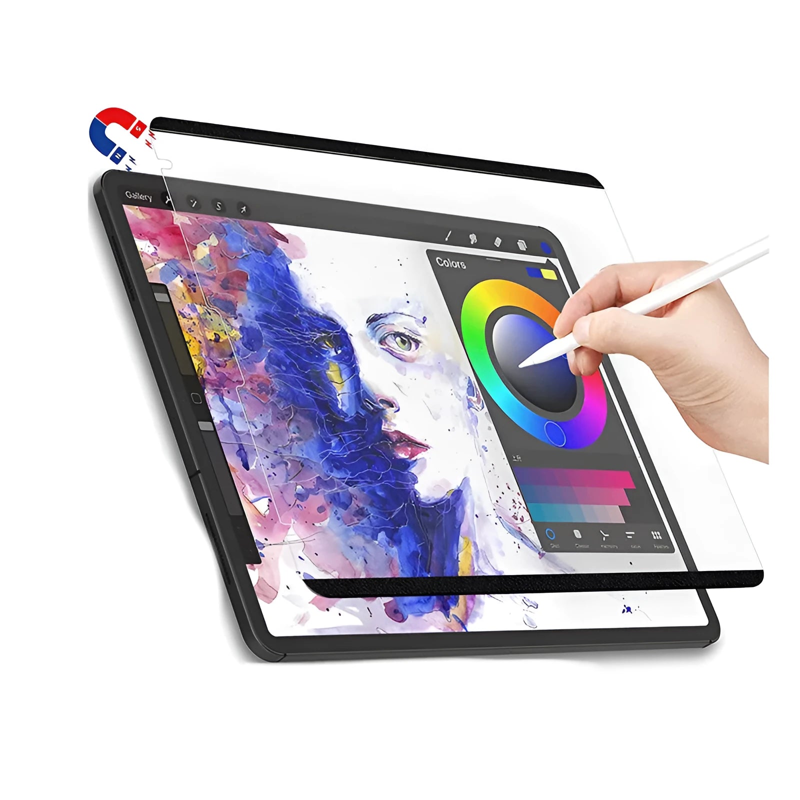Flat frosted magnetic PET film for iPad screen – matte anti-glare handwriting surface