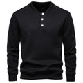 Men's fleece-lined round neck sweatshirt, long sleeve casual pullover in cotton polyester, seven colours, sizes S-XXL