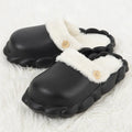 Detachable waterproof EVA overshoe slippers with plush lining, non-slip sole, five colours, sizes 36-45