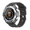 Bluetooth call smart watch with 1.28-inch TFT screen and silicone band in Black