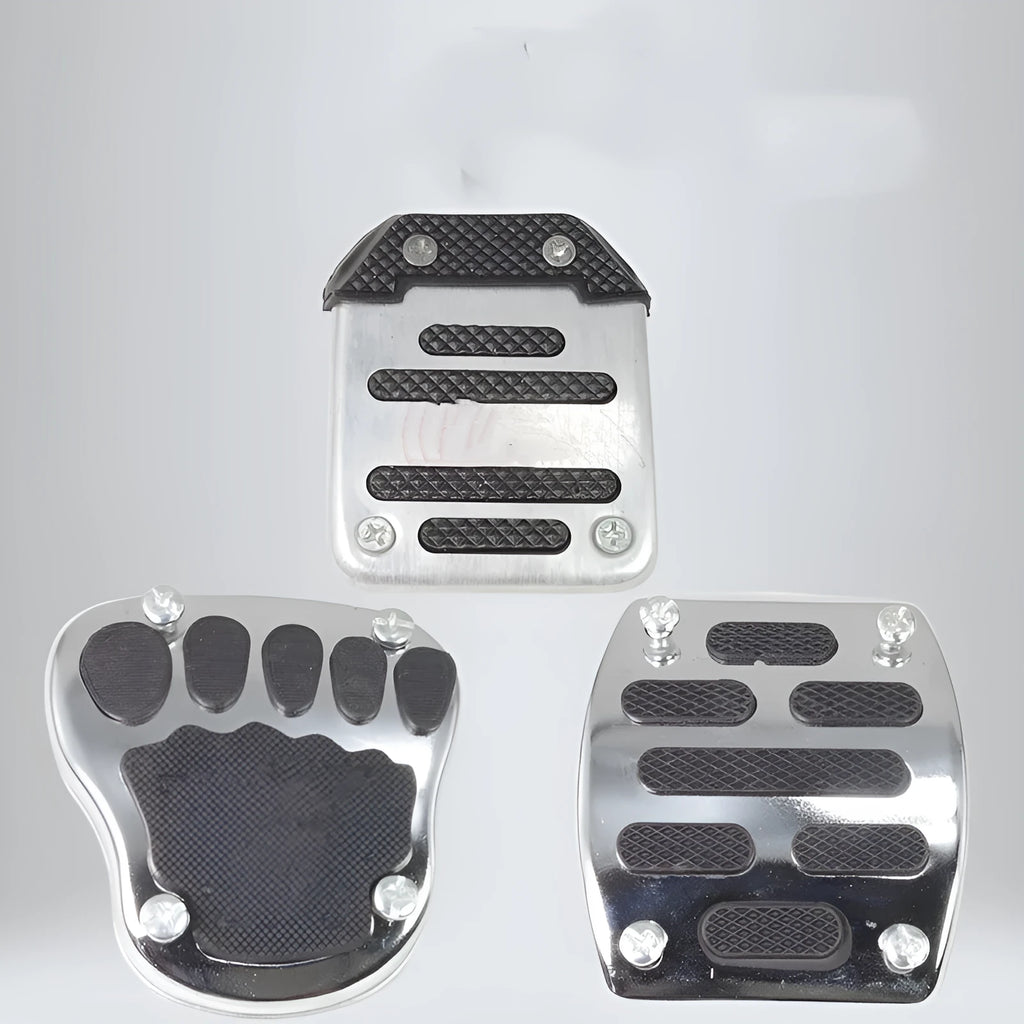Metal motorcycle brake pedal skid plate replacement component