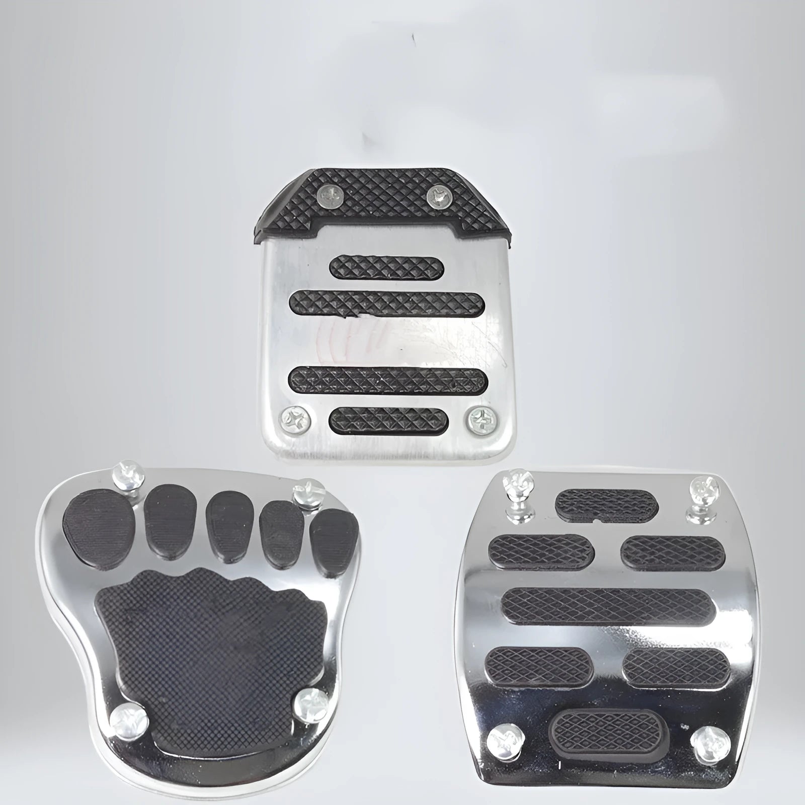 Metal motorcycle brake pedal skid plate replacement component