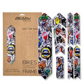 Mountain bike frame protective film plastic sheet with decorative pattern options