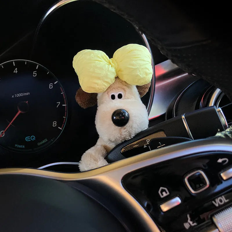 Cotton car dashboard ornament doll showing cute animal designs for vehicle decoration