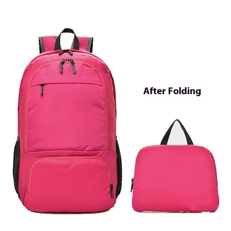 Polyester outdoor hiking backpack in solid colour with breathable waterproof wear-resistant design for leisure travel