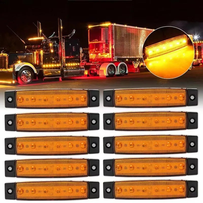 Trailer side warning lights in five colours with PVC housing and LED SMD technology