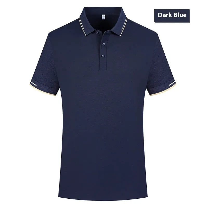 Summer thin modal Solona lapel polo shirt for men in green, slim fit short sleeve casual top
