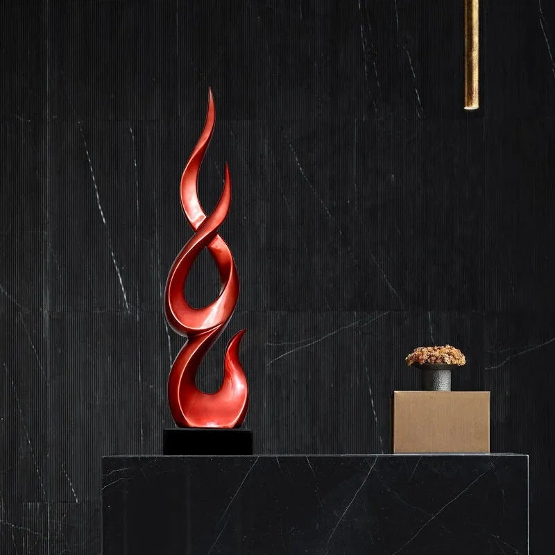 Resin high-rise festival decoration ornament in bright gold colour with modern simple styling
