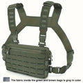 Men's outdoor tactics vest jacket bag in solid Oxford cloth with waterproof feature and three colour options Black Brown Army Green