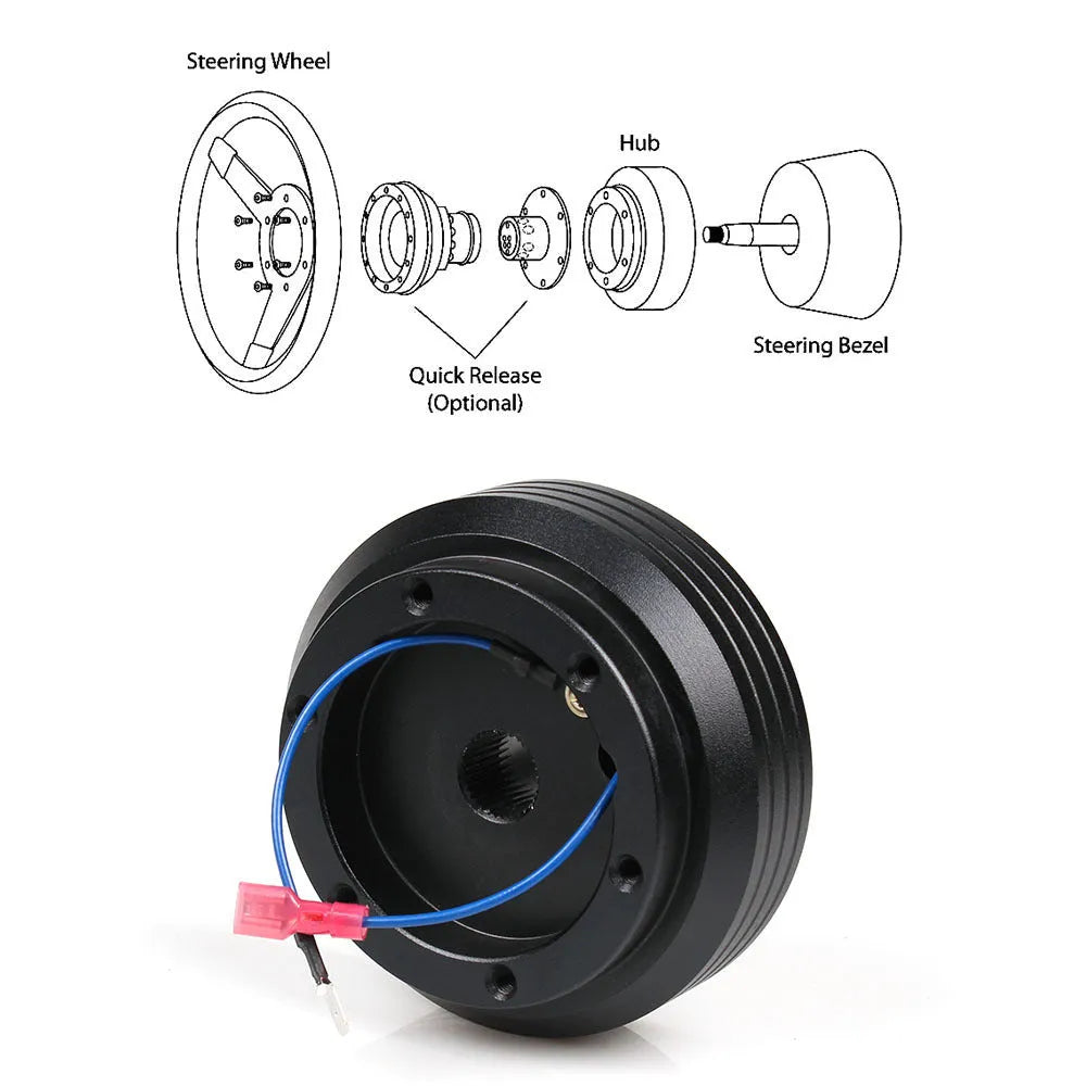 Black steering wheel base fitting for Honda Civic EG110H and EK130H automotive modification