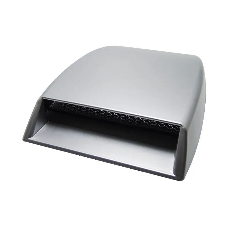Black, silver, and white ABS plastic car decoration simulation air vent with dimensions shown.