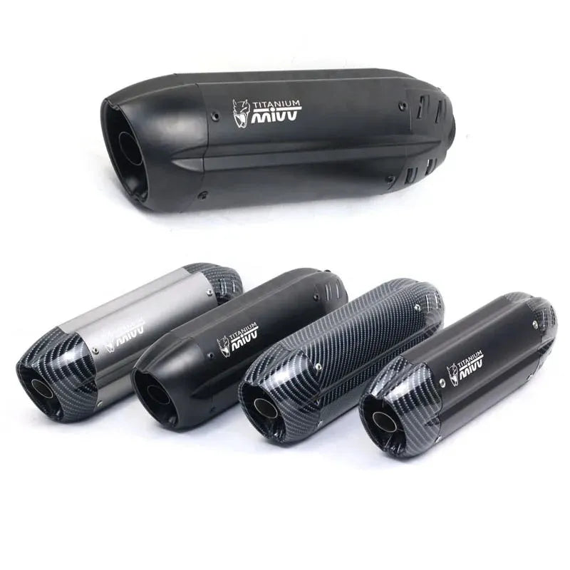 Stainless steel modified small hexagonal motorcycle exhaust pipe fitting with muffler