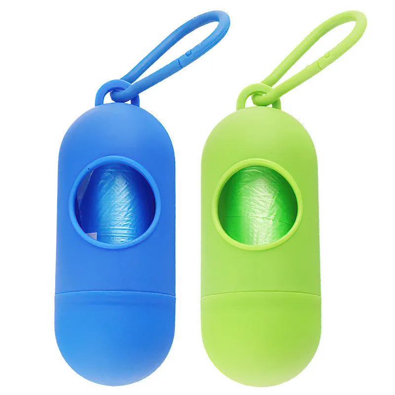 10cm plastic dog poop bag holder with retractable clip and side hook