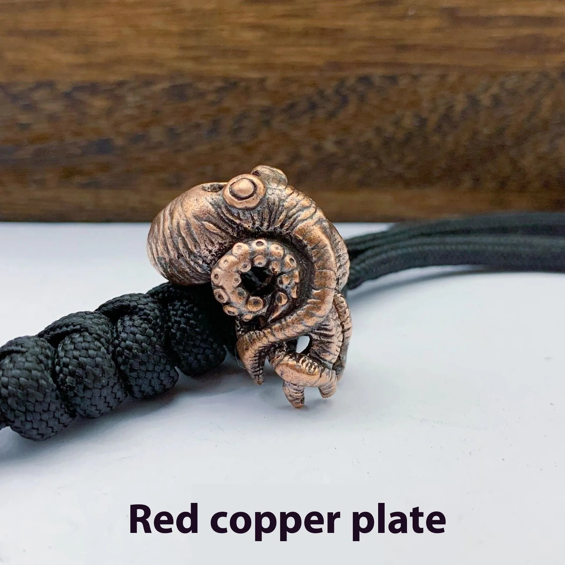 Deep sea octopus car key ring pendant parts in brass and white copper with multiple colour options