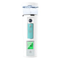 White rechargeable portable facial spray moisturizer with USB charging, 15cm tall