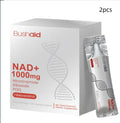 Two bottles of anti-aging drink supplement with nicotinamide riboside and resveratrol, 300g total pack.