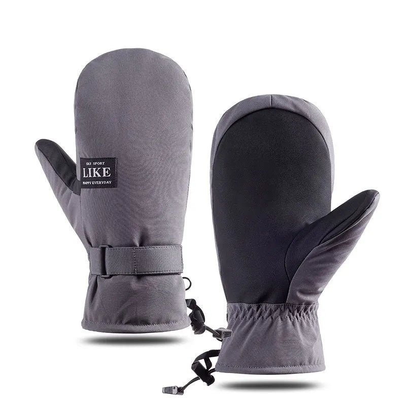 Black touch screen cycling gloves showing waterproof windproof thick fabric construction