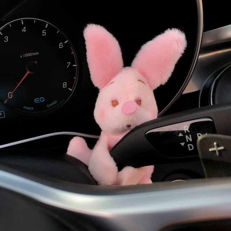 Cotton car dashboard ornament doll showing cute animal designs for vehicle decoration