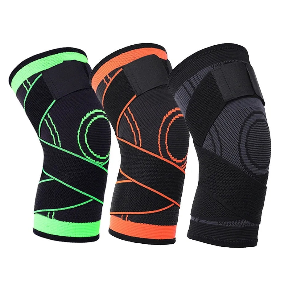 A pair of non-slip knee pads for sports and fitness, shown in one of six available colours.