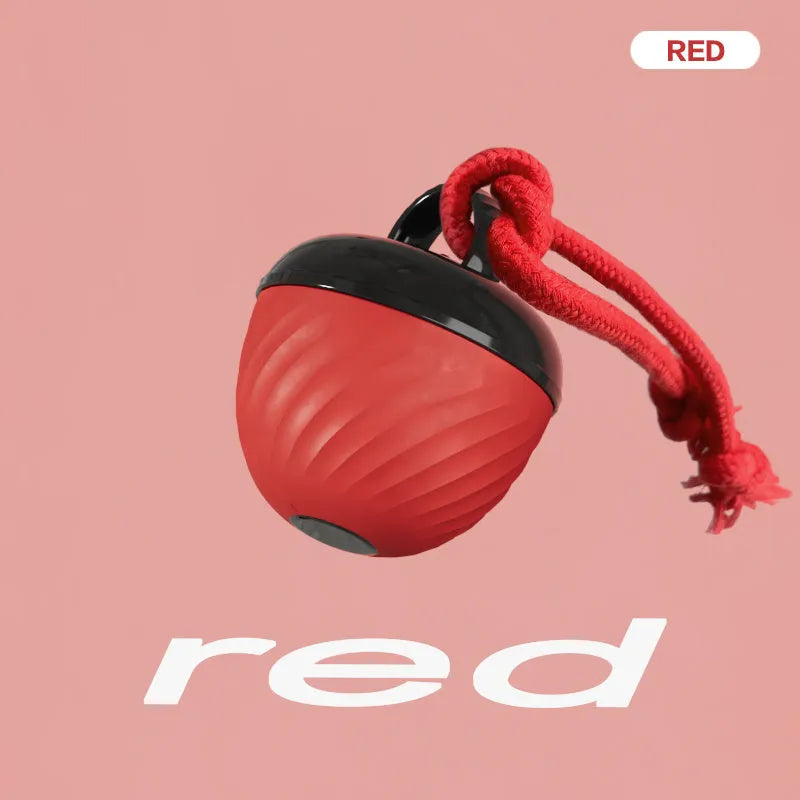 ABS cat teasing ball for self-hi relieving play, 6.8 x 8.1cm, in blue or red, with 200mAh battery