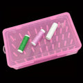 42 compartment transparent plastic embroidery thread storage box with dividers