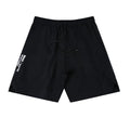 Men's black quick-drying running shorts made of thin polyamide-spandex fabric for sports.