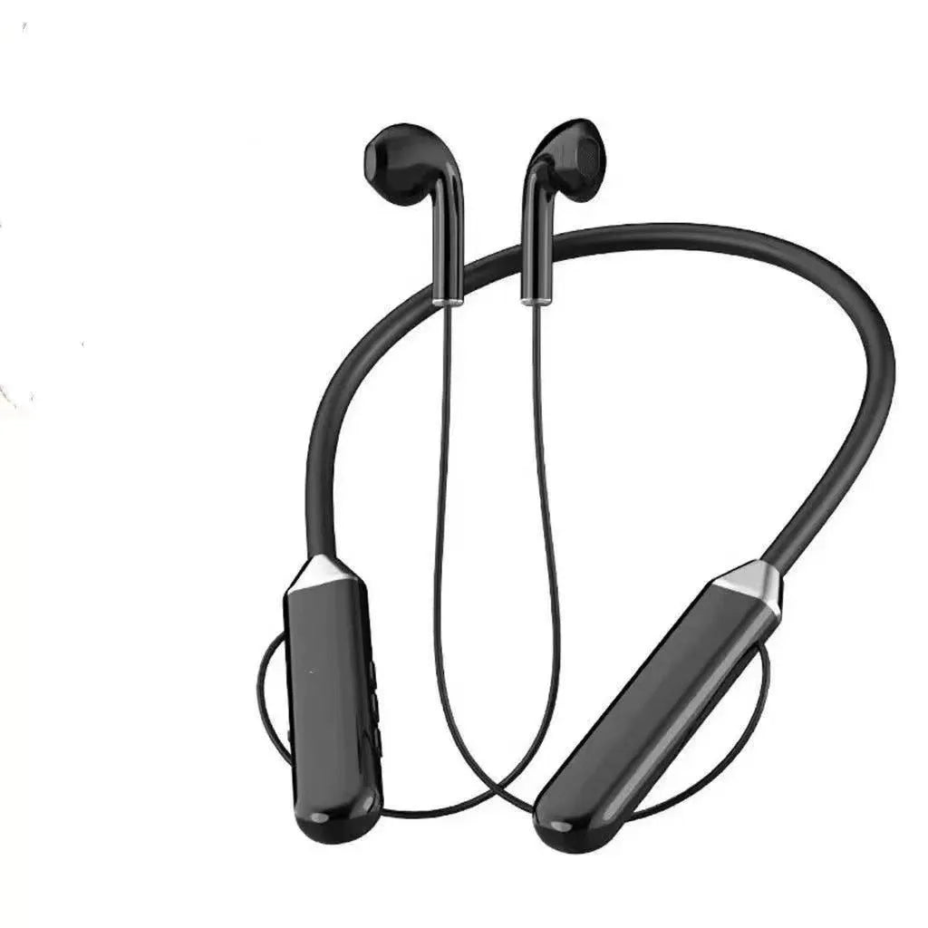 Neck hanging Bluetooth earphone in-ear sports headset with PC ABS build, digital display, and 10m range