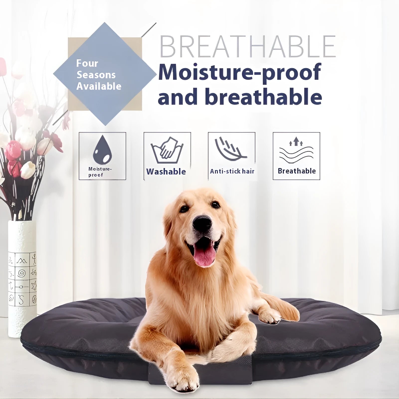 Removable washable pet mattress Oxford cloth cover PP cotton sponge filling S size 55x45cm