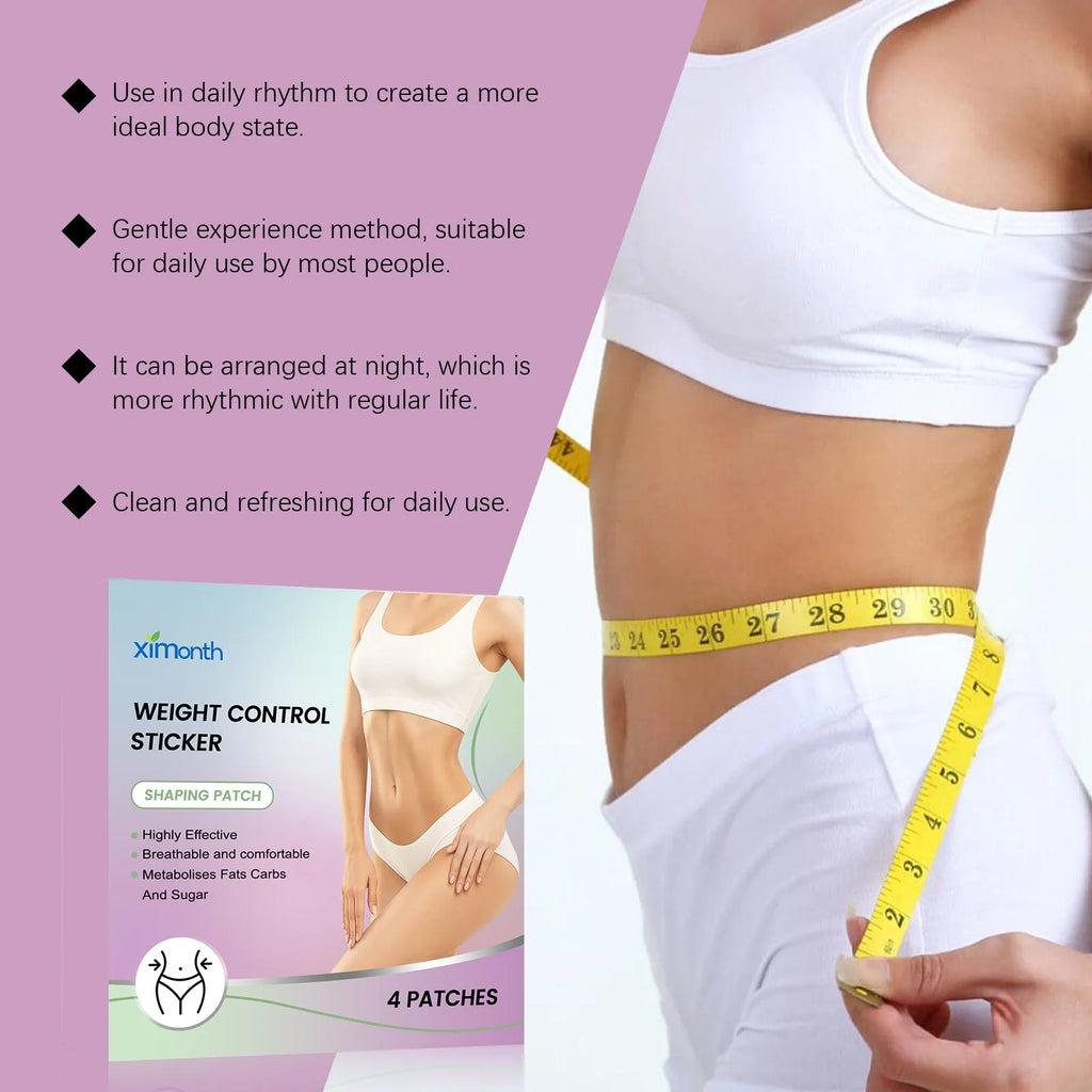 Pack of four body nursing adhesive bandages with aloe and mint extracts on skin.