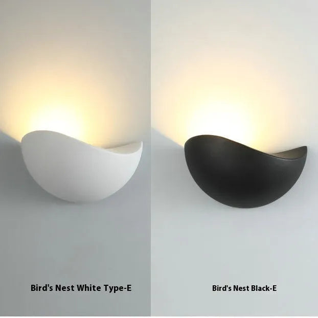 Black bird's nest style aluminium alloy courtyard LED lamp with IP65 waterproof rating.