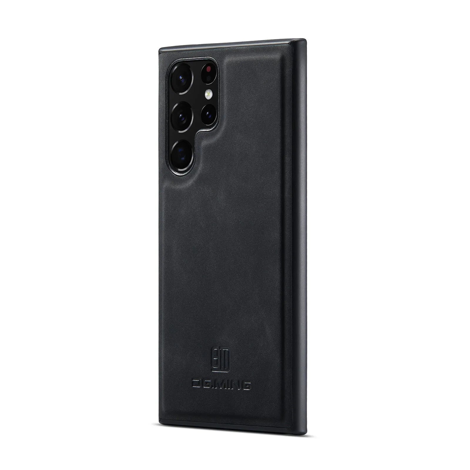 Magnetic card holder 2-in-1 wireless charging case for Samsung Galaxy phones in black PU