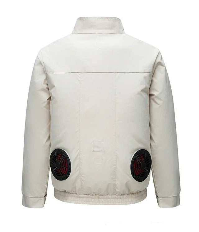 Men's smart air conditioning jacket with ventilation holes for outdoor summer work