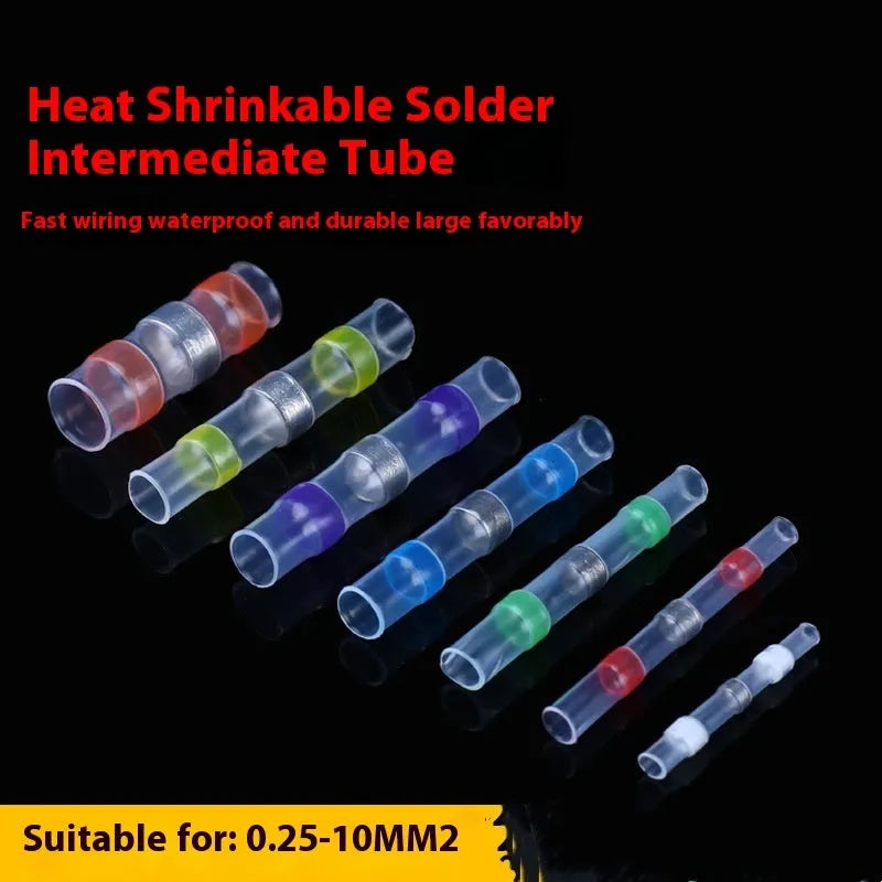 Plastic heat shrink solder ring terminal connector in multiple colours for waterproof wiring