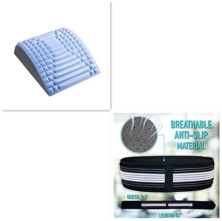 Blue EVA foam back stretcher for lumbar support and neck pain relief