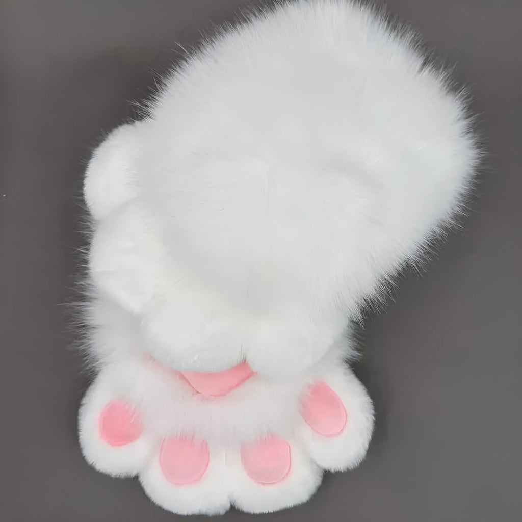 Colourful animal claw cosplay gloves in multiple two-tone colour options on a white background.