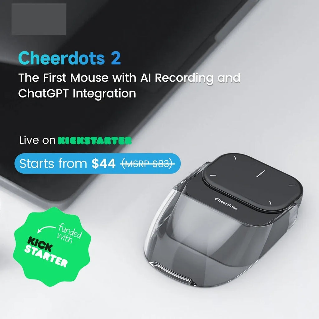 Smart split air mouse with laser pen in black/ silver gray ABS case, 60x41x16mm, touch buttons, Type-C charging port