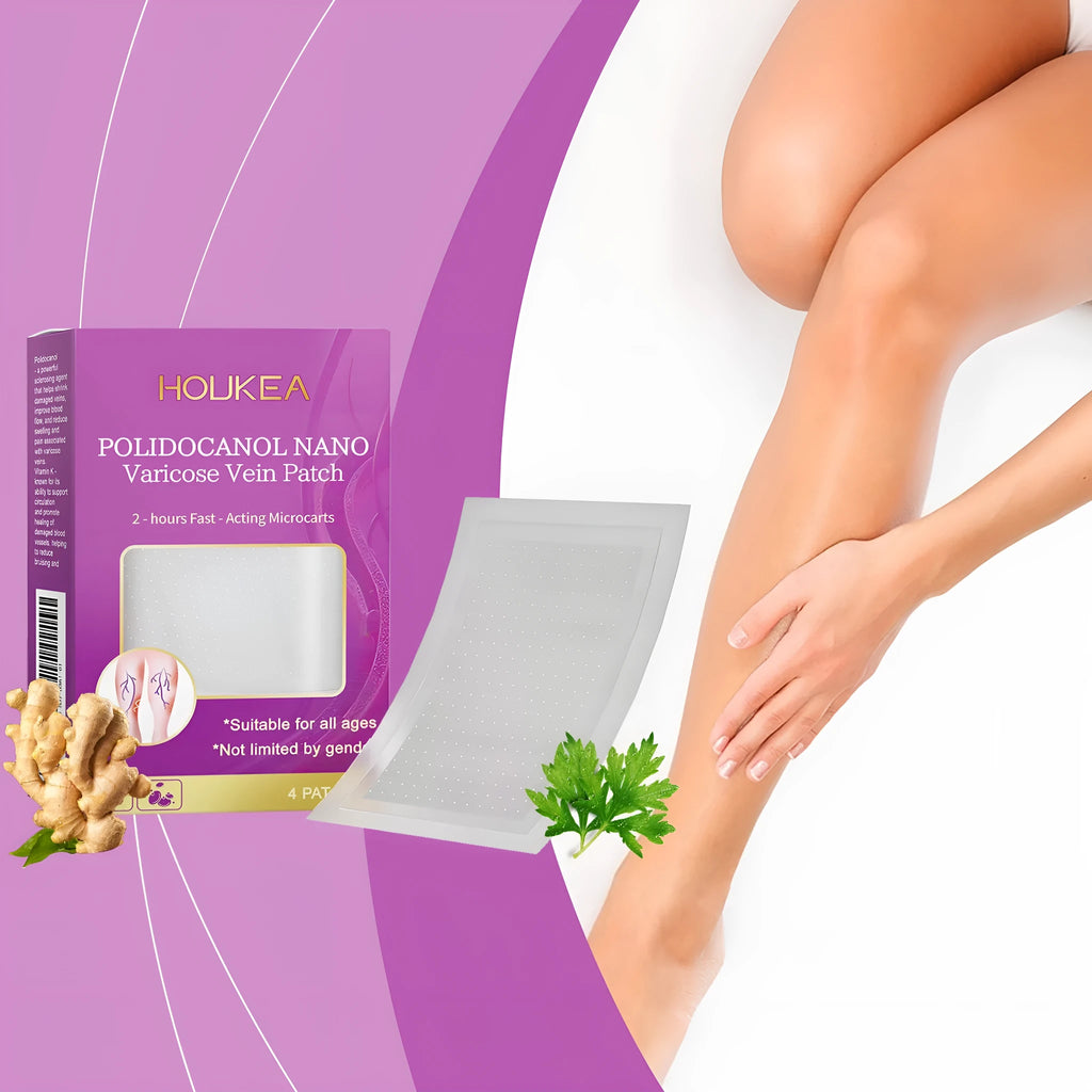 Pack of four micro needle patches with moxa leaf and ginger root active ingredients