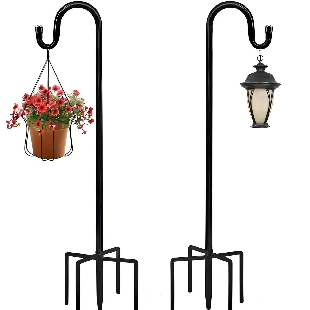 Garden lamp floor outlet hook rod iron plastic anti-rust 80cm 120cm 160cm outdoor use