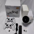M300MAX portable home projection game machine with wireless handles in red or white packaging box