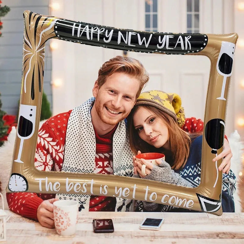 Christmas inflatable photo frame PVC material photo prop for parties and events