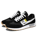 Trend all-match casual sports running shoes in white with breathable PVC upper and lace-up closure