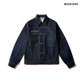 Men's raw pulp coloured loose fit cotton jacket with patch pockets on a mannequin.