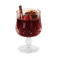 Clear glass goblet scented candle with French mulled wine style jelly wax