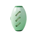 Green or white reusable gel lint roller ball for pet hair removal on fabric.