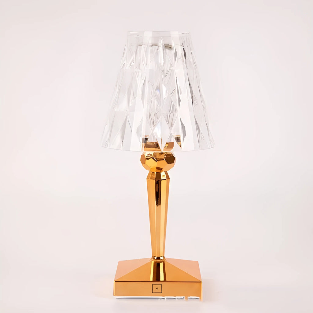 Rose gold portable touch night light with acrylic lamp holder and touch dimming control