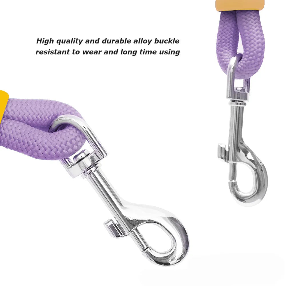 140 cm nylon dog leash with foam anti-slip handle in four colour options