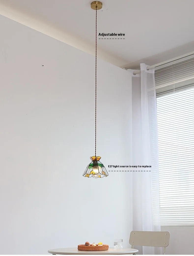 Handmade glass chandelier bedside lamp, MD-0365, ABS hardware chassis, 111V-240V, no bulb included.